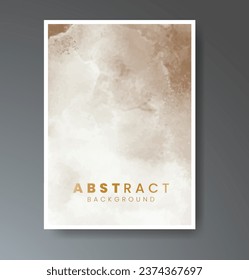 Plantilla de portada con fondo de acuarela. Diseño para su portada, fecha, postal, banner, logotipo.