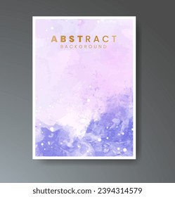 Cover template with watercolor background. Design for your cover, date, postcard, banner, logo.