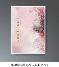 Cover template with watercolor background. Design for your cover, date, postcard, banner, logo.
