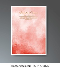Cover template with watercolor background. Design for your cover, date, postcard, banner, logo.