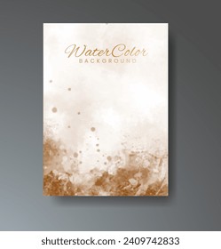 Cover template with watercolor background. Design for your cover, date, postcard, banner, logo.