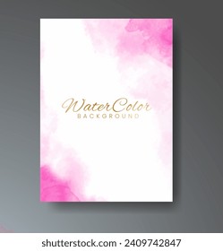 Cover template with watercolor background. Design for your cover, date, postcard, banner, logo.