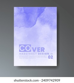 Cover template with watercolor background. Design for your cover, date, postcard, banner, logo.