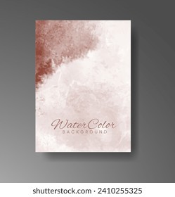 Cover template with watercolor background. Design for your cover, date, postcard, banner, logo.