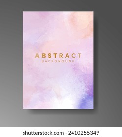 Cover template with watercolor background. Design for your cover, date, postcard, banner, logo.