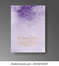 Cover template with watercolor background. Design for your cover, date, postcard, banner, logo.