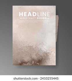 Cover template with watercolor background. Design for your cover, date, postcard, banner, logo.