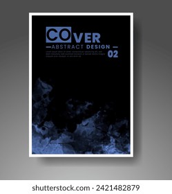Cover template with watercolor background. Design for your cover, date, postcard, banner, logo.