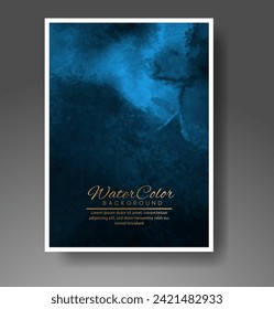 Cover template with watercolor background. Design for your cover, date, postcard, banner, logo.