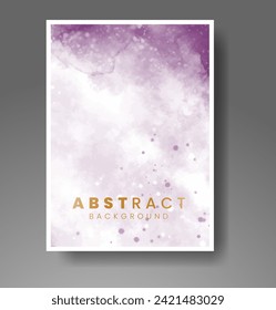 Cover template with watercolor background. Design for your cover, date, postcard, banner, logo.
