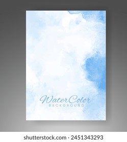 Cover template with watercolor background. Design for your cover, date, postcard, banner, logo.