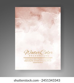 Cover template with watercolor background. Design for your cover, date, postcard, banner, logo.