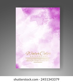 Cover template with watercolor background. Design for your cover, date, postcard, banner, logo.