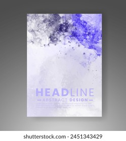 Cover template with watercolor background. Design for your cover, date, postcard, banner, logo.