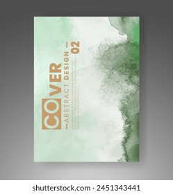 Cover template with watercolor background. Design for your cover, date, postcard, banner, logo.