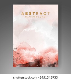 Cover template with watercolor background. Design for your cover, date, postcard, banner, logo.