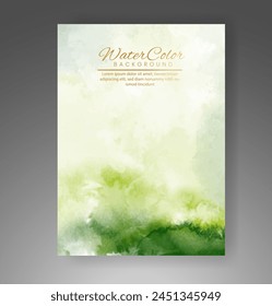 Cover template with watercolor background. Design for your cover, date, postcard, banner, logo.