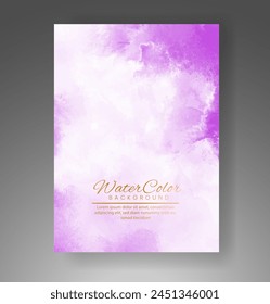 Cover template with watercolor background. Design for your cover, date, postcard, banner, logo.