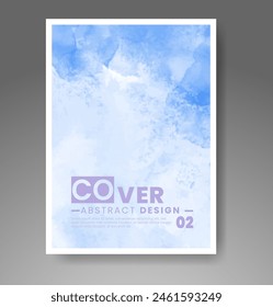 Cover template with watercolor background. Design for your cover, date, postcard, banner, logo.