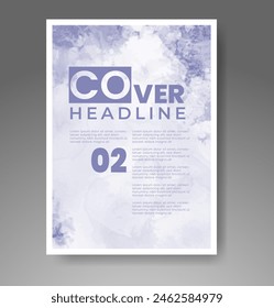 Cover template with watercolor background. Design for your cover, date, postcard, banner, logo.