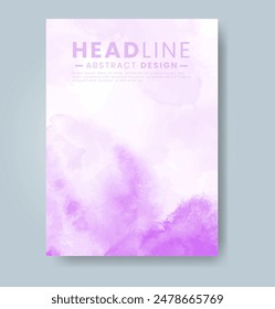 Cover template with watercolor background. Design for your cover, date, postcard, banner, logo.