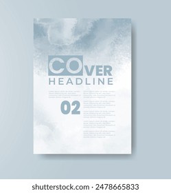 Cover template with watercolor background. Design for your cover, date, postcard, banner, logo.