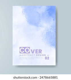 Cover template with watercolor background. Design for your cover, date, postcard, banner, logo.