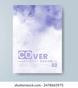 Cover template with watercolor background. Design for your cover, date, postcard, banner, logo.