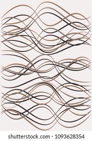 Cover Template with Waves Curve Lines. Wavy Background.  Abstract Striped Vector Illustration. Modern pattern for advertising and marketing banner, presentation. Youth style waves curve stripes.