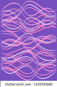Cover Template with Waves Curve Lines. Wavy Background.  Smooth Striped Vector Illustration. Modern pattern for advertising and marketing poster, presentation. Youth style waves curve stripes.