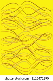 Cover Template with Waves Curve Lines. Wavy Background.  Stream Striped Vector Illustration. Modern pattern for advertising and marketing banner, flier or poster. Youth style waves curve stripes.