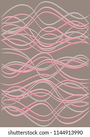 Cover Template with Waves Curve Lines. Wavy Background.  Smooth Striped Vector Illustration. Modern pattern for advertising and marketing banner, presentation. Youth style waves curve stripes.