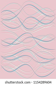 Cover Template with Waves Curve Lines. Wavy Background.  Abstract Striped Vector Illustration. Modern pattern for advertising and marketing banner, flier or poster. Youth style waves curve stripes.