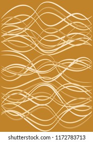 Cover Template with Waves Curve Lines. Wavy Background.  Simple Striped Vector Illustration. Modern pattern for advertising and marketing banner, flier or poster. Youth style waves curve stripes.