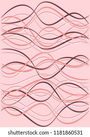 Cover Template with Waves Curve Lines. Wavy Background.  Geometric Striped Vector Illustration. Modern pattern for advertising and marketing banner, flier or poster. Youth style waves curve stripes.