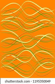 Cover Template with Waves Curve Lines. Wavy Background.  Colorful Striped Vector Illustration. Modern pattern for advertising and marketing banner, presentation. Youth style waves curve stripes.