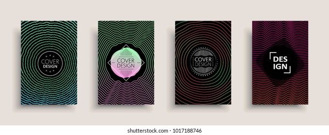 Cover templates design set with abstract fluid colors. Modern liquid trendy colorful shapes. Futuristic digital set of vector cover illustration. Branding, posters, banners, catalog or reports.