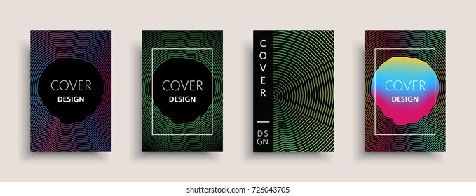 Cover templates design set with abstract fluid colors. Modern business colorful layout. Set of vector covers for branding,book, poster, banner, catalog, report, document or any page. Blank text space.