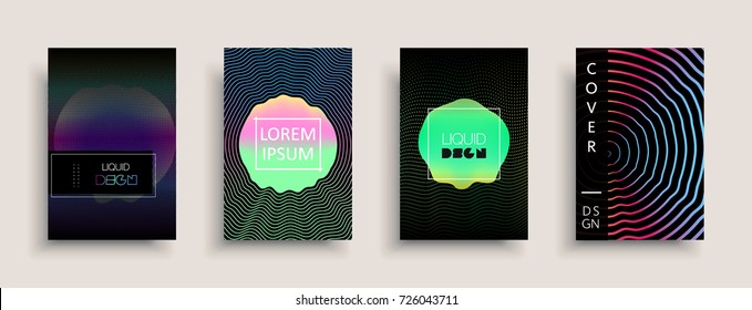 Cover templates design set with abstract fluid colors. Modern business colorful layout. Set of vector covers for branding,book, poster, banner, catalog, report, document or any page. Blank text space.