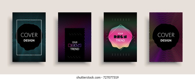Cover templates design set with abstract fluid colors. Modern business colorful layout. Set of vector covers for branding,book, poster, banner, catalog, report, document or any page. Blank text space.