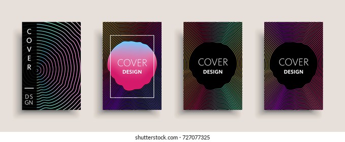 Cover templates design set with abstract fluid colors. Modern business colorful layout. Set of vector covers for branding,book, poster, banner, catalog, report, document or any page. Blank text space.