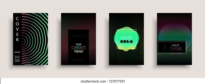 Cover templates design set with abstract fluid colors. Modern business colorful layout. Set of vector covers for branding,book, poster, banner, catalog, report, document or any page. Blank text space.