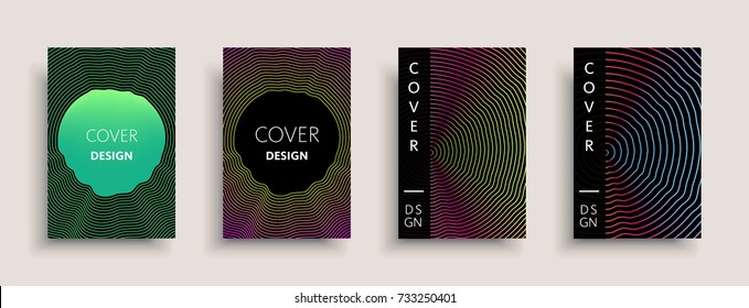 Cover templates design set with abstract fluid colors. Modern business colorful layout. Set of vector covers for branding,book, poster, banner, catalog, report, document or any page. Blank text space.