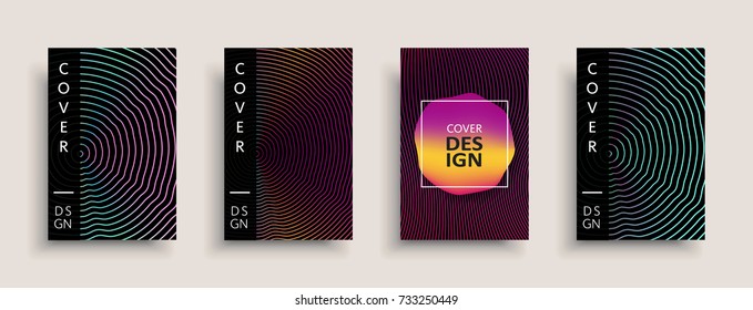 Cover templates design set with abstract fluid colors. Modern business colorful layout. Set of vector covers for branding,book, poster, banner, catalog, report, document or any page. Blank text space.