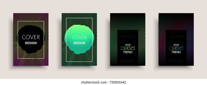Cover templates design set with abstract fluid colors. Modern business colorful layout. Set of vector covers for branding,book, poster, banner, catalog, report, document or any page. Blank text space