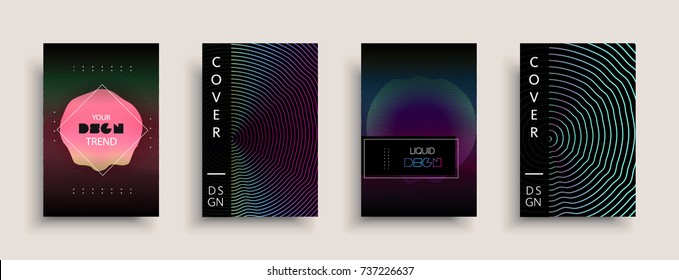 Cover templates design set with abstract fluid colors. Modern business colorful layout. Set of vector covers for branding, book, poster, banner, catalog, report, document or any page. Blank text space