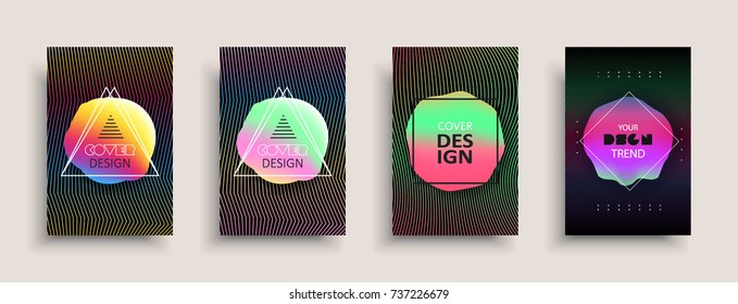 Cover templates design set with abstract fluid colors. Modern business colorful layout. Set of vector covers for branding,book, poster, banner, catalog, report, document or any page. Blank text space
