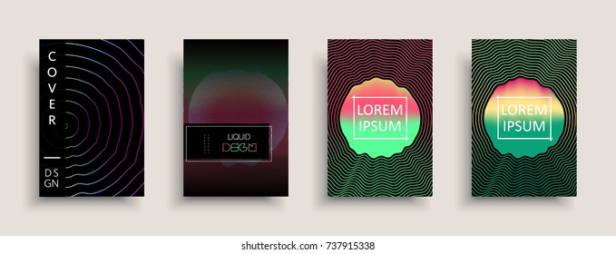 Cover templates design set with abstract fluid colors. Modern business colorful layout. Set of vector covers for branding, book, poster, banner, catalog, report, document or any page. Blank text space