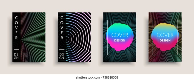 Cover templates design set with abstract fluid colors. Modern business colorful layout. Set of vector covers for branding, book, poster, banner, catalog, report, document or any page. Blank text space