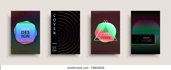 Cover templates design set with abstract fluid colors. Modern business colorful layout. Set of vector covers for branding, book, poster, banner, catalog, report, document or any page. Blank text space